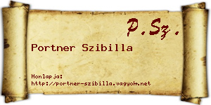 Portner Szibilla névjegykártya